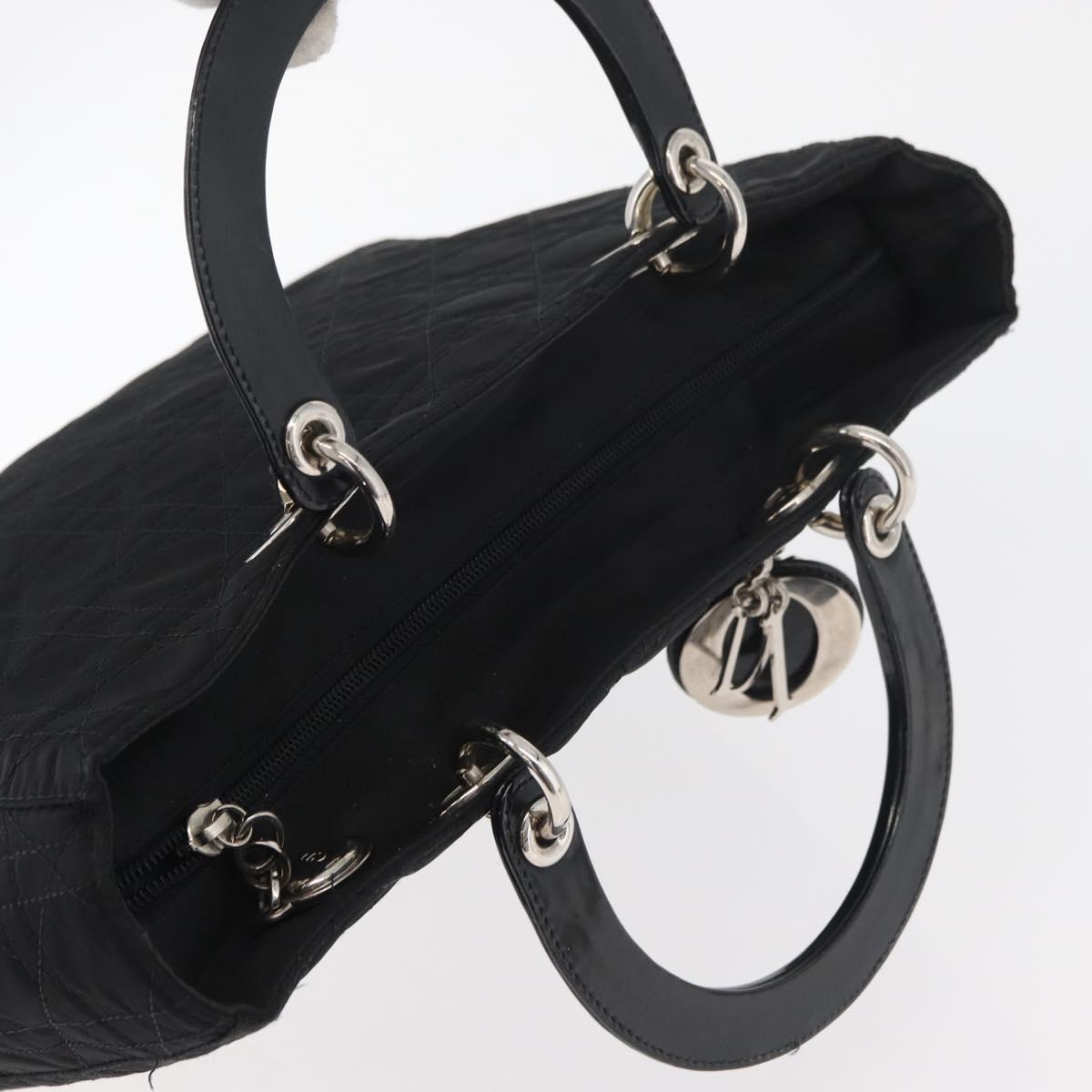 Christian Dior Canage Lady Dior Hand Bag Nylon Auth 178744A