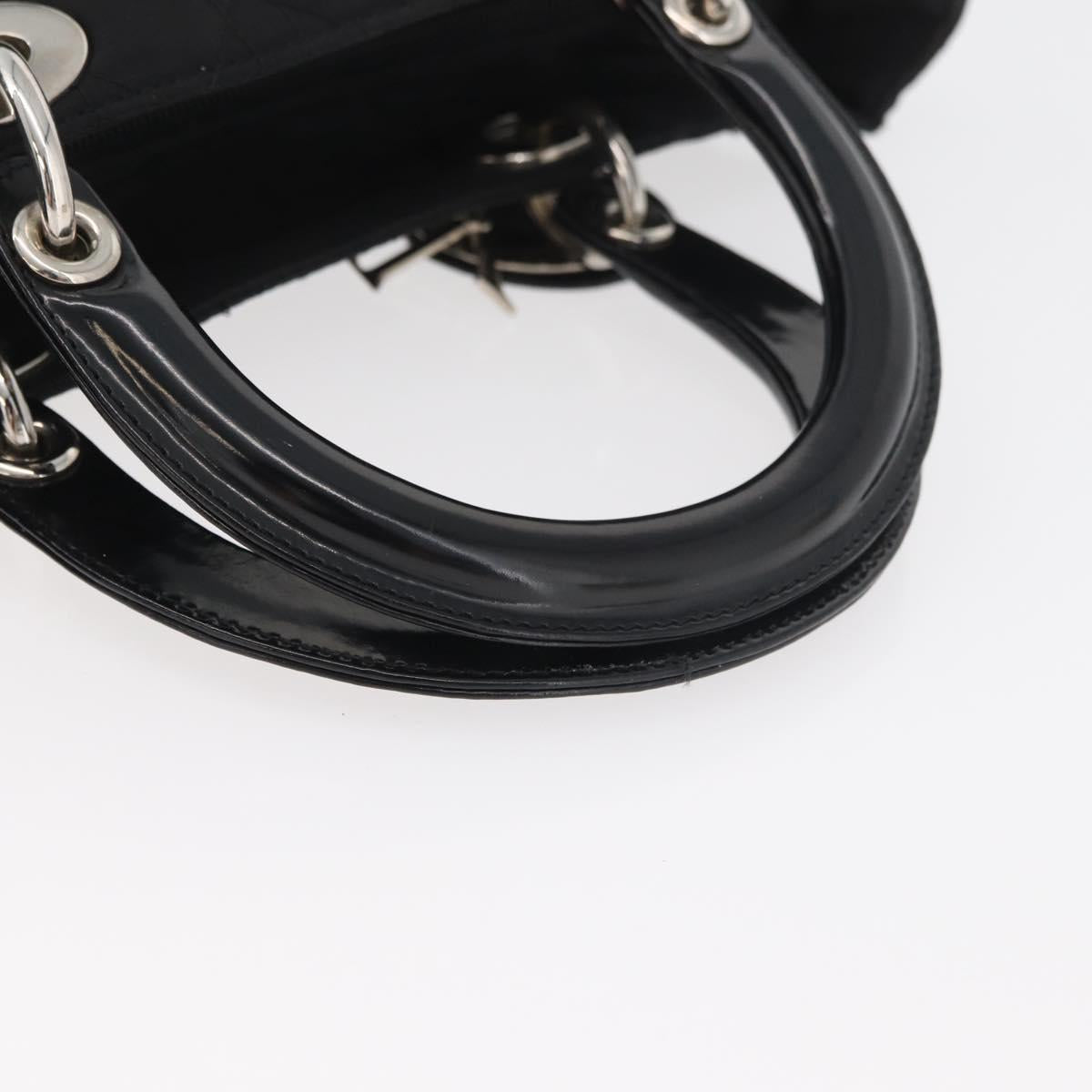 Christian Dior Canage Lady Dior Hand Bag Nylon Auth 178744A