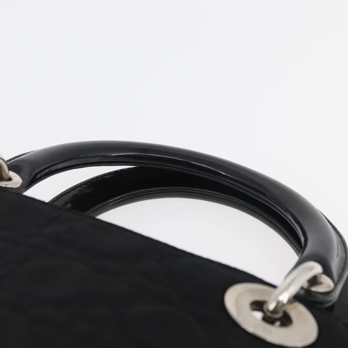 Christian Dior Canage Lady Dior Hand Bag Nylon Auth 178744A