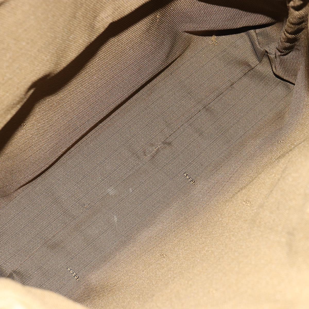 FENDI Zucca Canvas Hand Bag Black Brown Auth 178746A