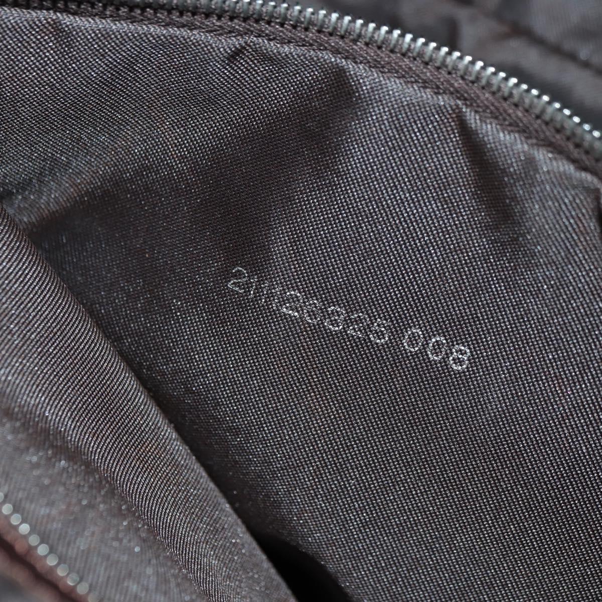FENDI Zucca Canvas Mamma Baguette Shoulder Bag Black Brown Auth 178747V