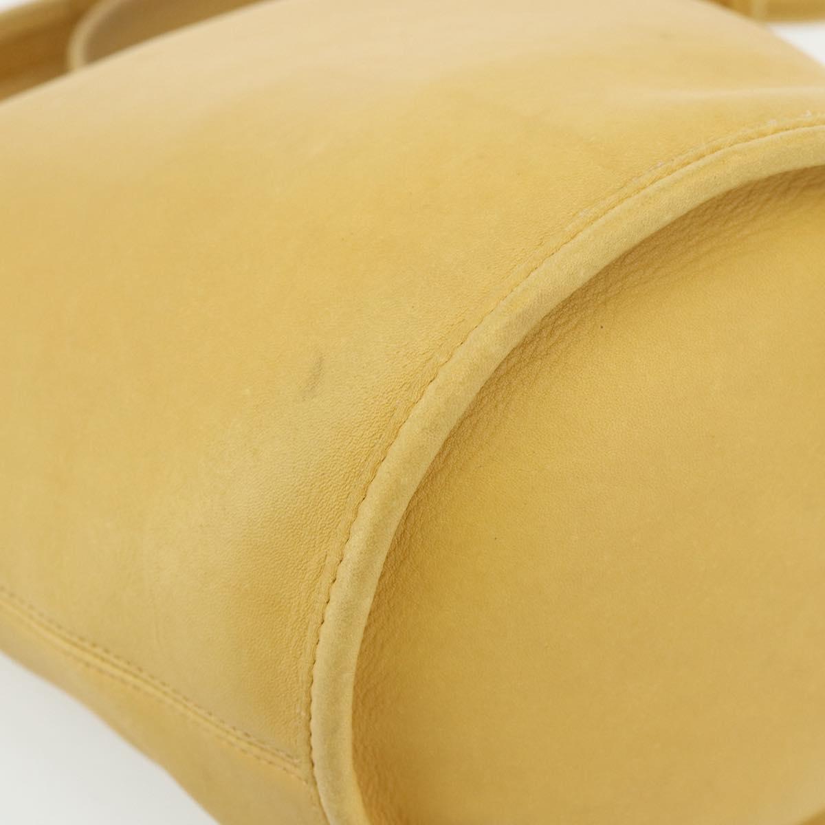 Coach Ergo Shoulder Bag Leather Yellow Gold Auth 178763A