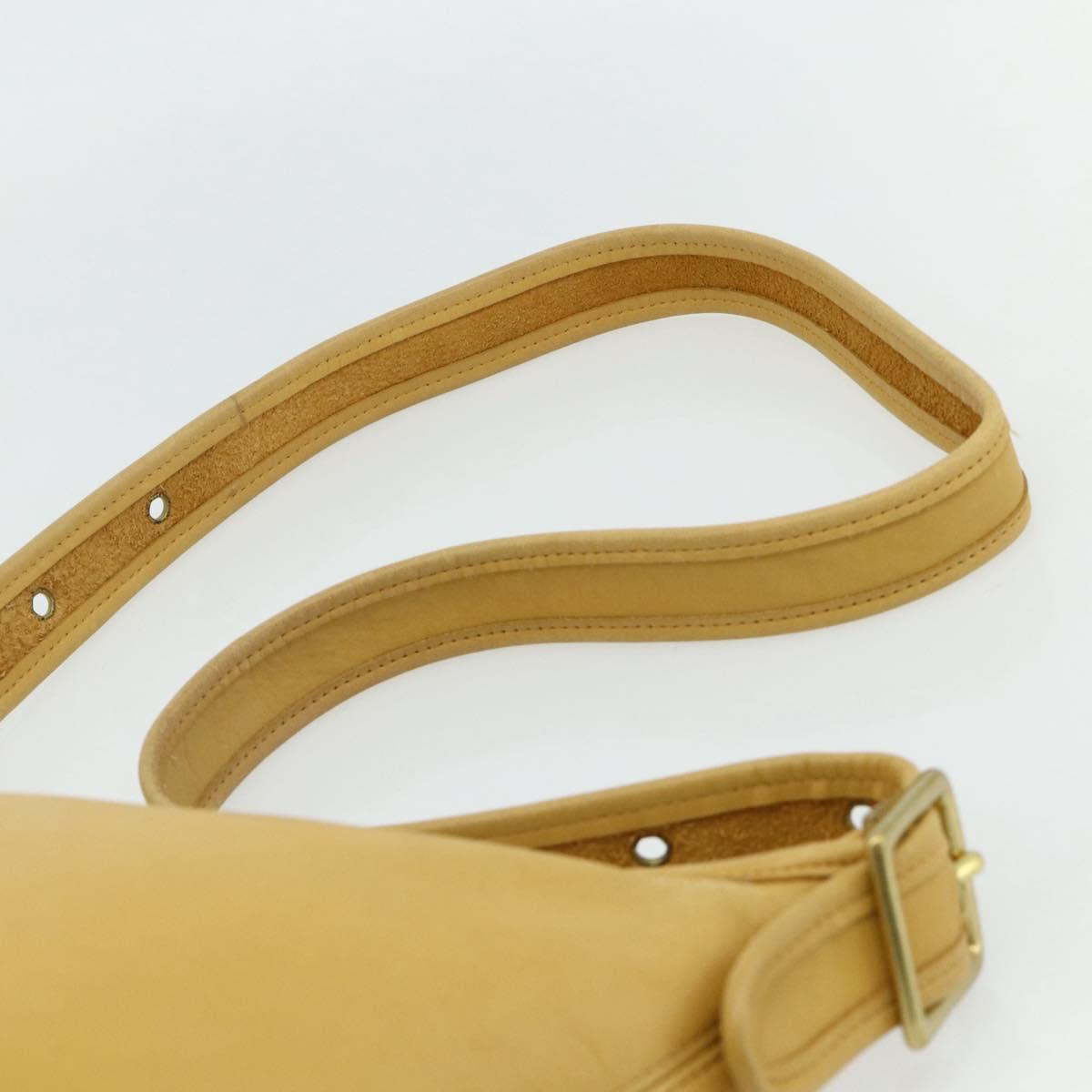 Coach Ergo Shoulder Bag Leather Yellow Gold Auth 178763A