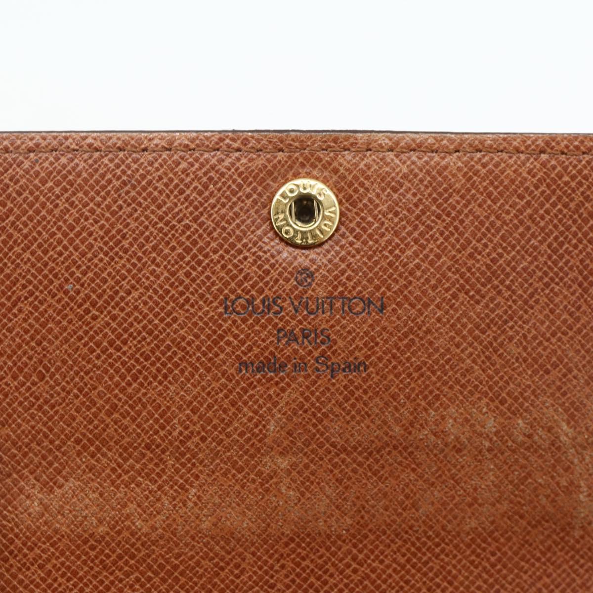 LOUIS VUITTON Monogram Porte Monnaie Zip Wallet M61735 LV Auth 178783