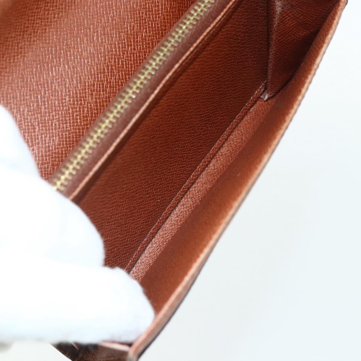 LOUIS VUITTON Monogram Porte Monnaie Zip Wallet M61735 LV Auth 178783