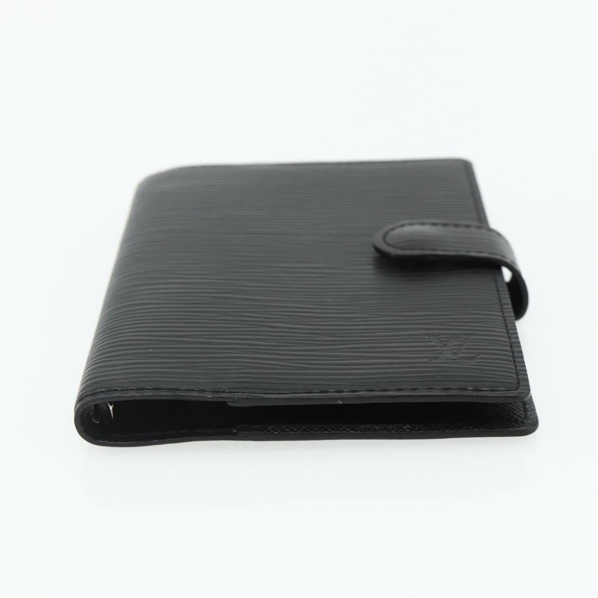 LOUIS VUITTON Epi Agenda PM Day Planner Cover Black R20092 LV Auth 178785A