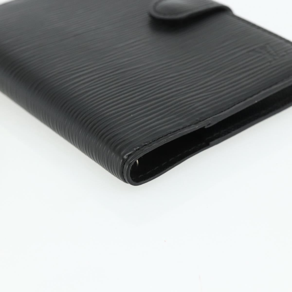 LOUIS VUITTON Epi Agenda PM Day Planner Cover Black R20092 LV Auth 178785A