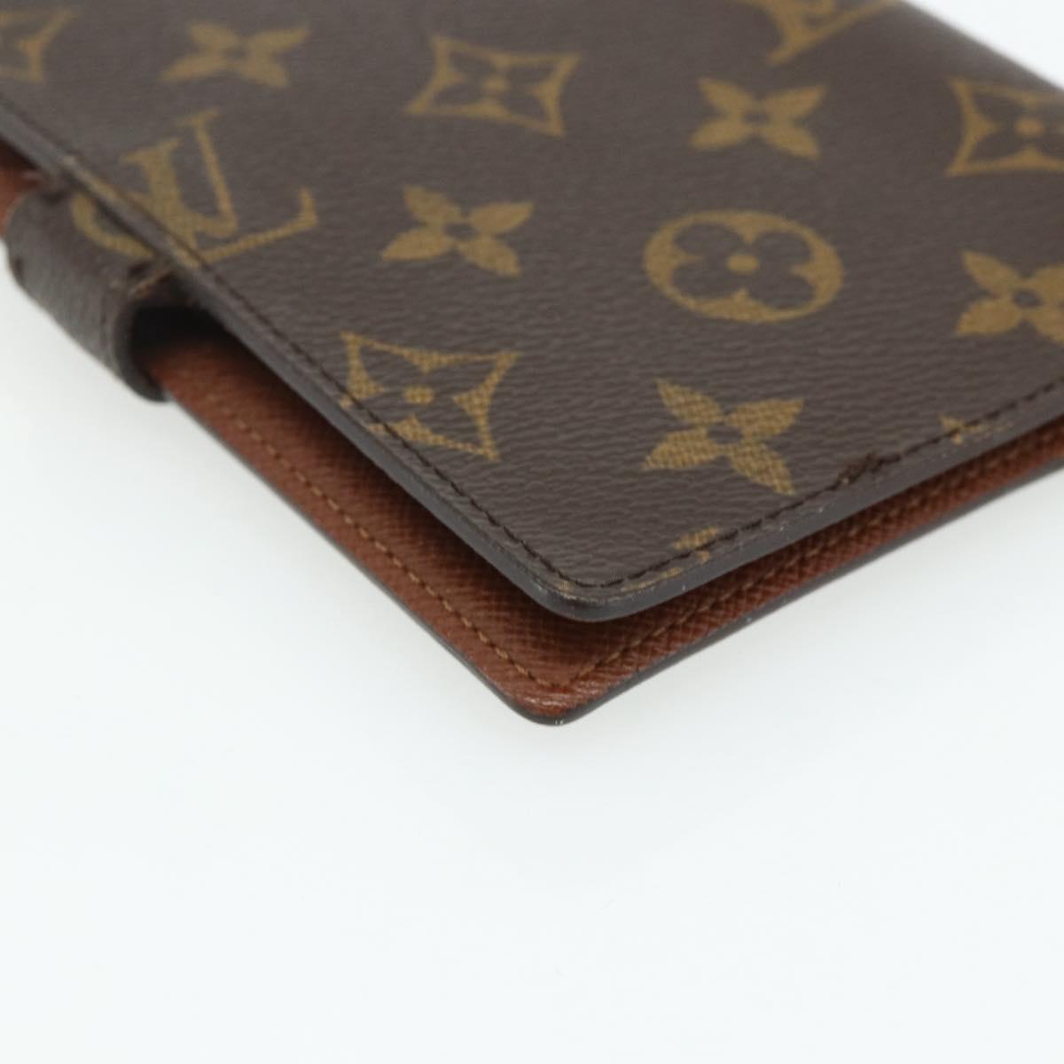 LOUIS VUITTON Monogram Agenda PM Day Planner Cover R20005 LV Auth 178786