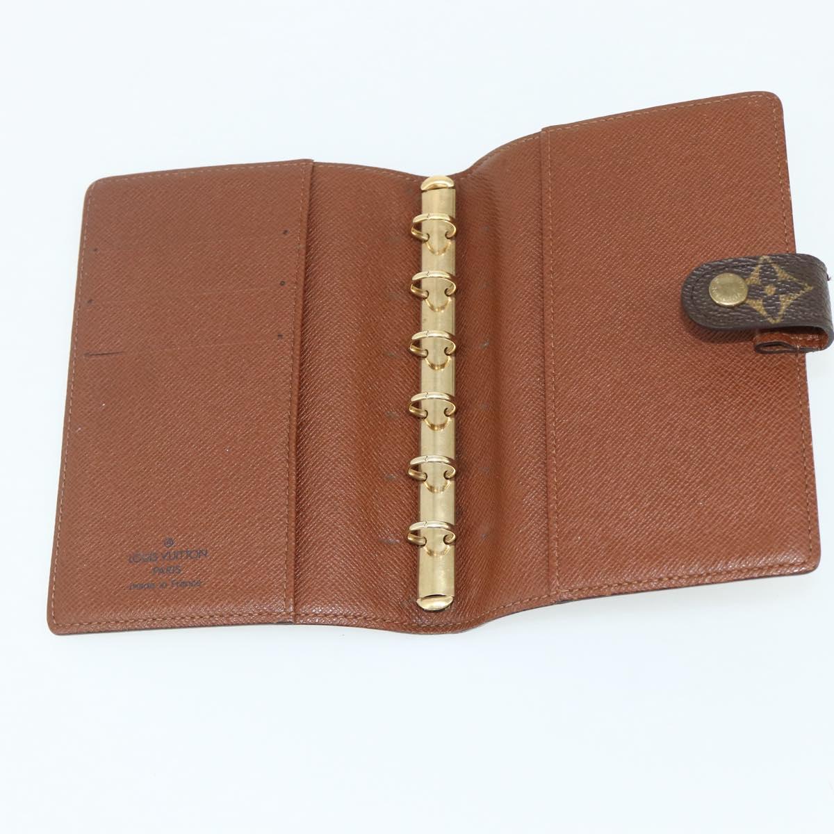 LOUIS VUITTON Monogram Agenda PM Day Planner Cover R20005 LV Auth 178786
