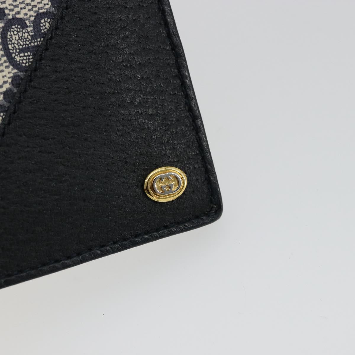 GUCCI GG Supreme Compact Wallet PVC Navy Auth 178789A