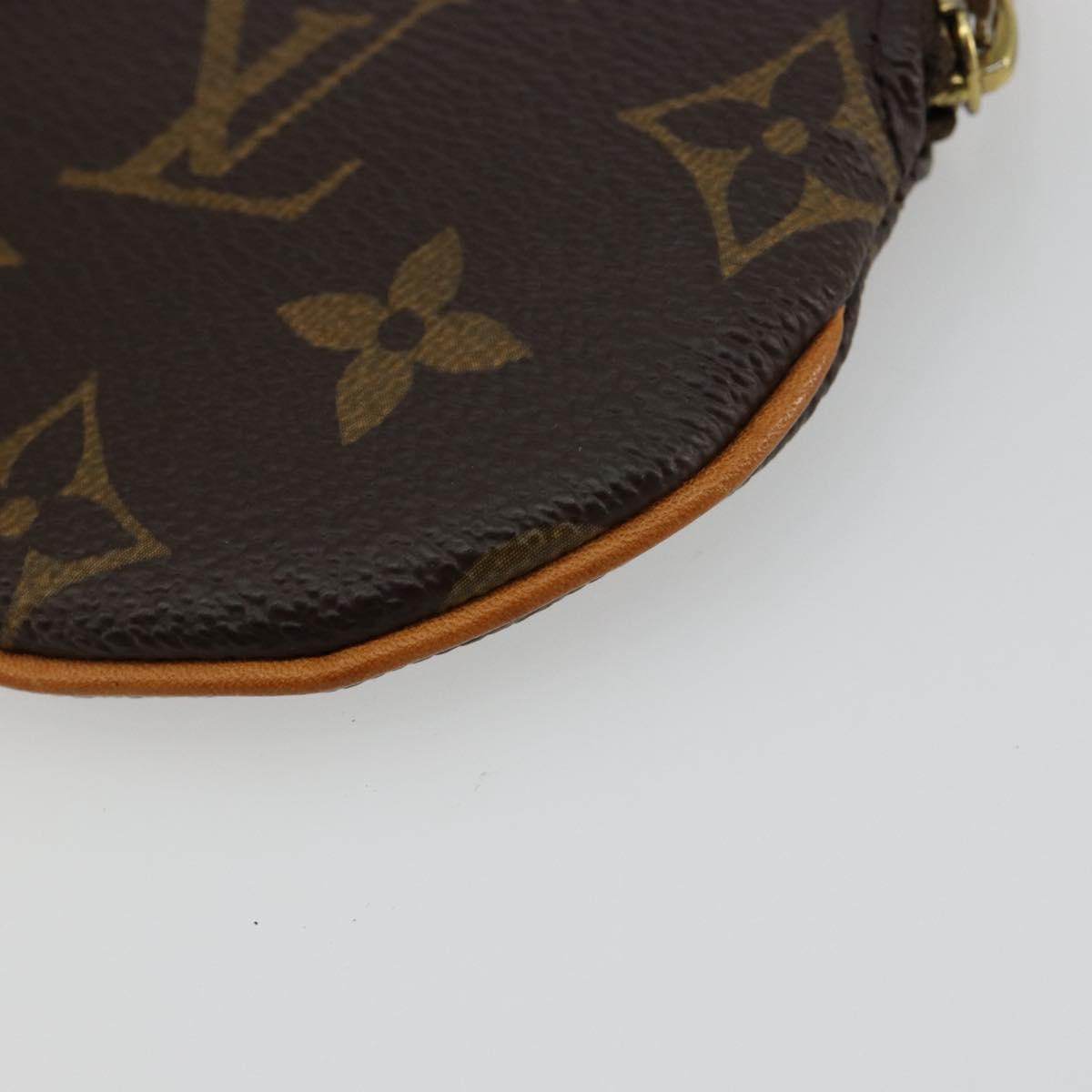 LOUIS VUITTON Monogram Porte Monnaie Round Coin Purse M61926 LV Auth 178792A