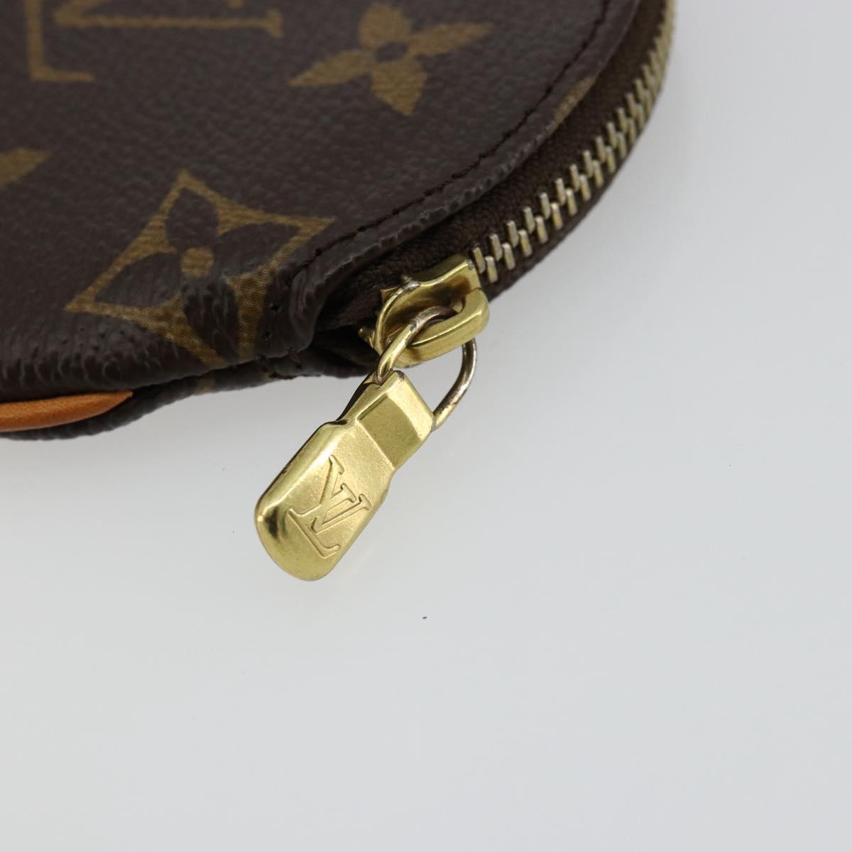 LOUIS VUITTON Monogram Porte Monnaie Round Coin Purse M61926 LV Auth 178792A
