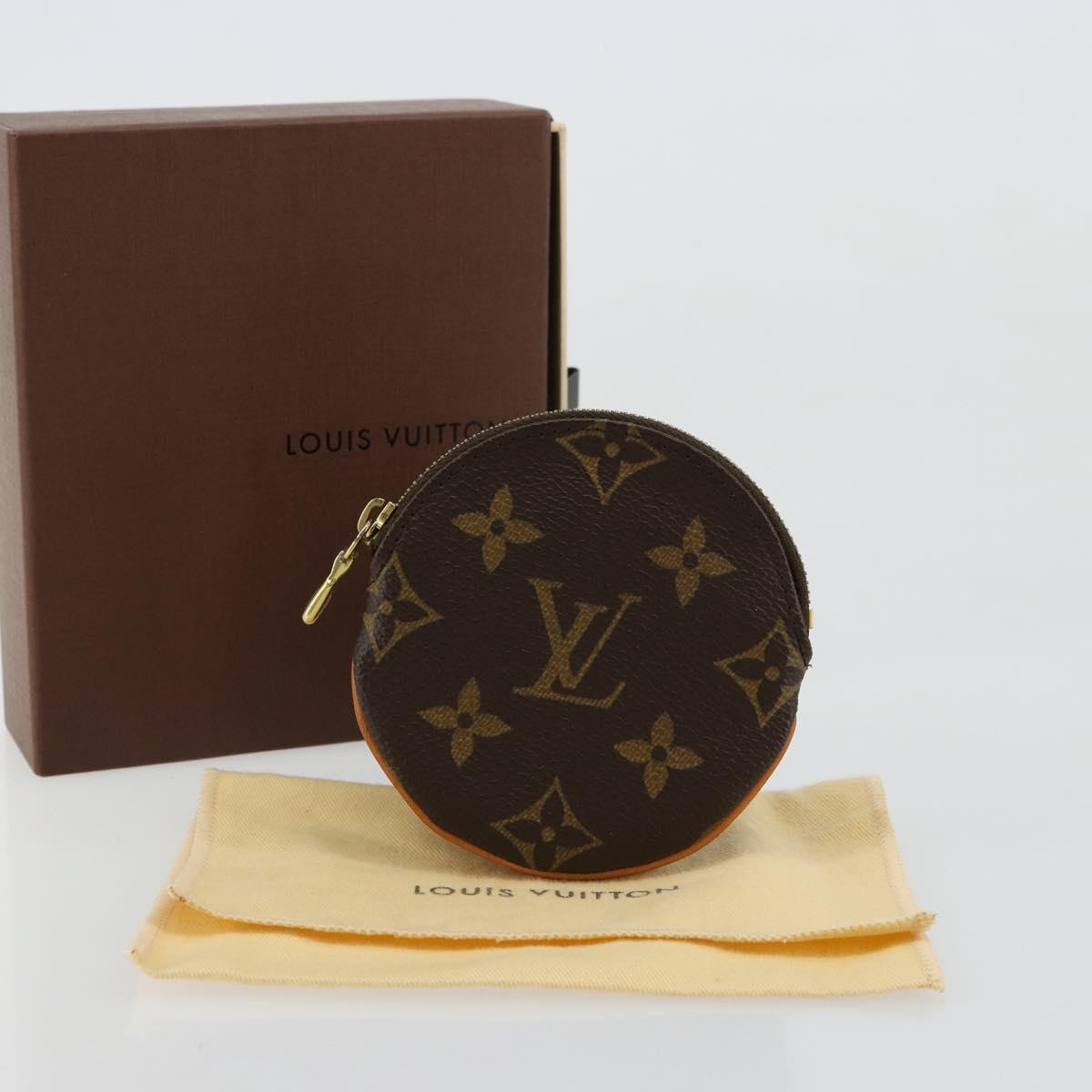 LOUIS VUITTON Monogram Porte Monnaie Round Coin Purse M61926 LV Auth 178792A