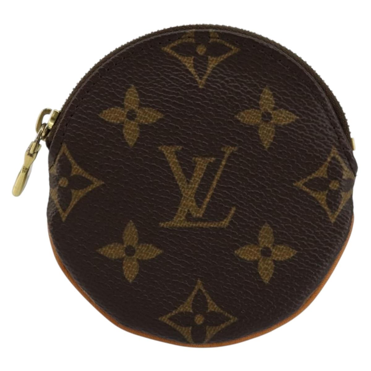 LOUIS VUITTON Monogram Porte Monnaie Round Coin Purse M61926 LV Auth 178792A