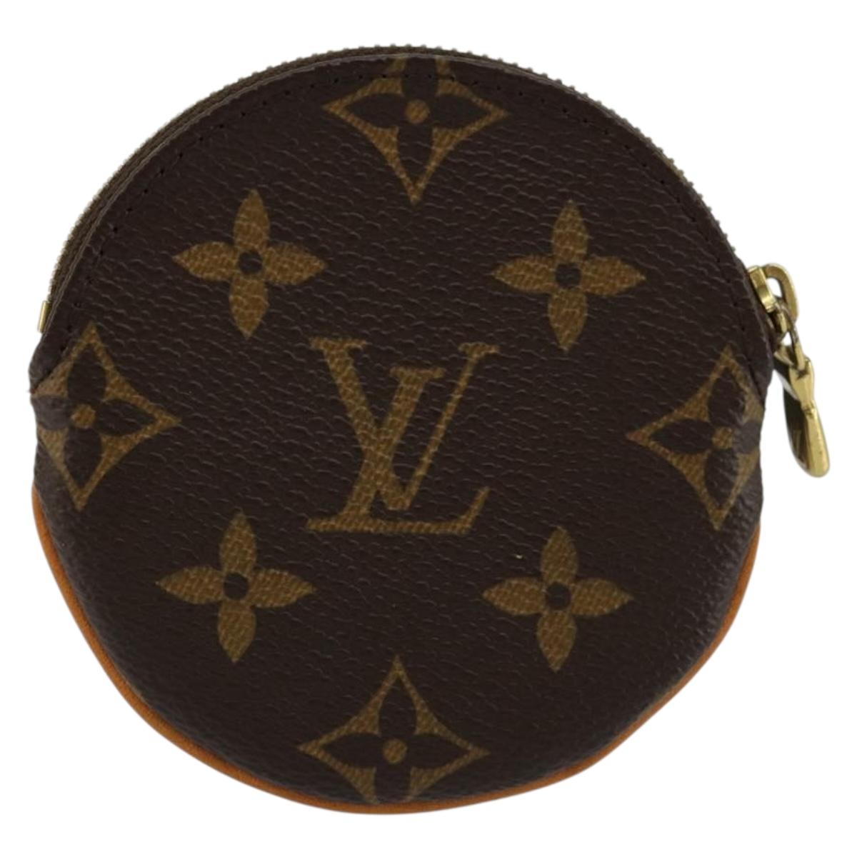 LOUIS VUITTON Monogram Porte Monnaie Round Coin Purse M61926 LV Auth 178792A
