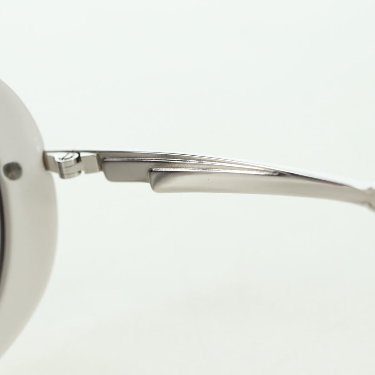CHANEL COCO Mark Sunglasses plastic White CC Auth 178794M