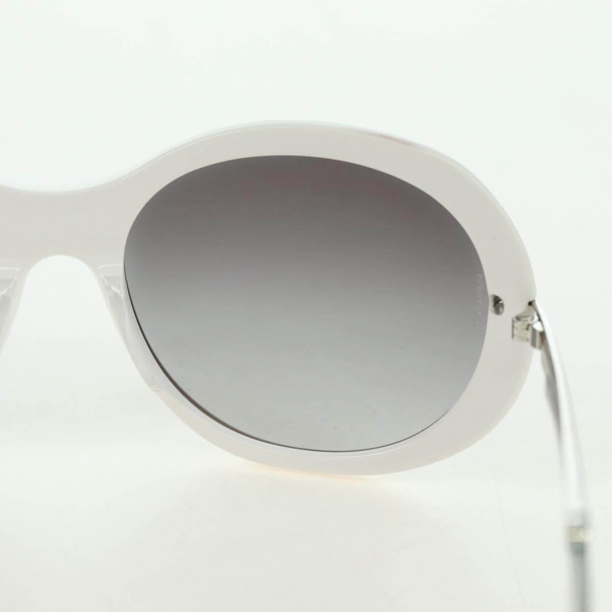 CHANEL COCO Mark Sunglasses plastic White CC Auth 178794M