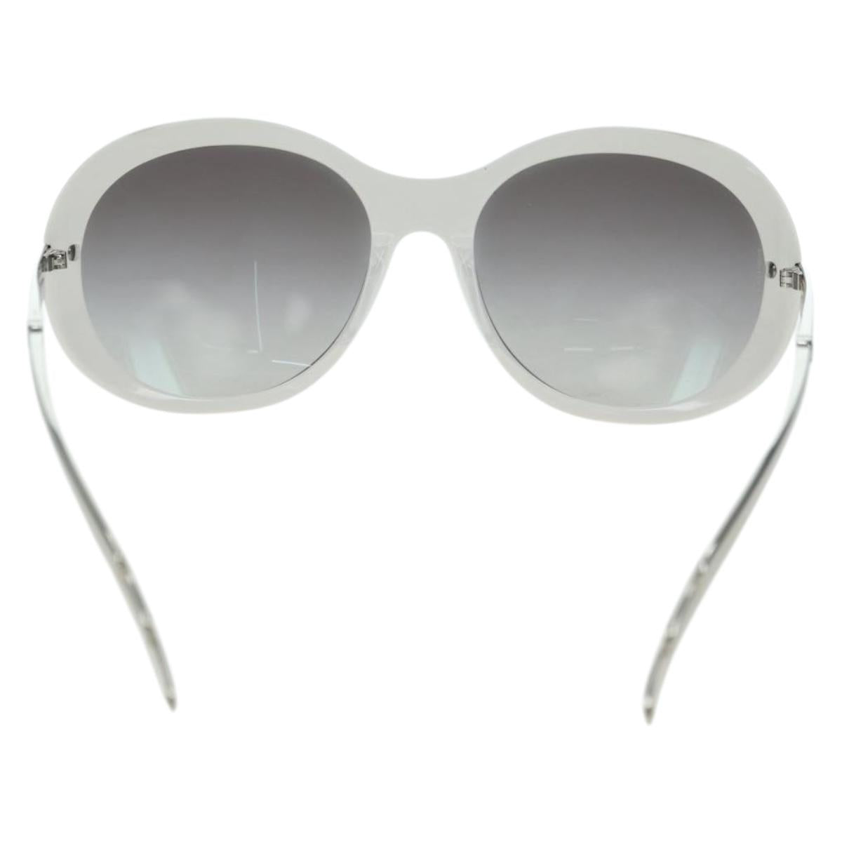 CHANEL COCO Mark Sunglasses plastic White CC Auth 178794M