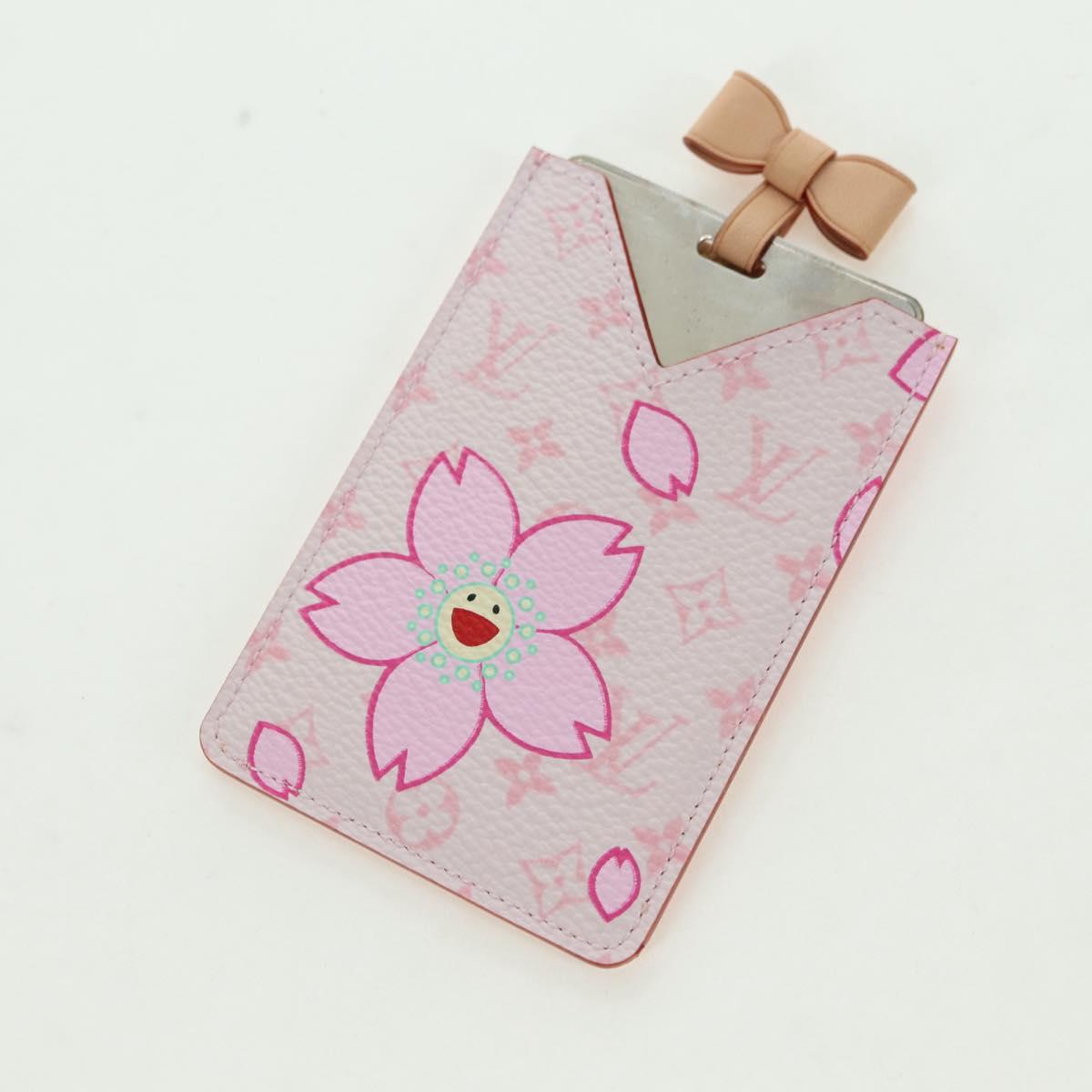 LOUIS VUITTON Monogram Cherry Blossom Etui Mirror Pink M92019 LV Auth 178799SAV