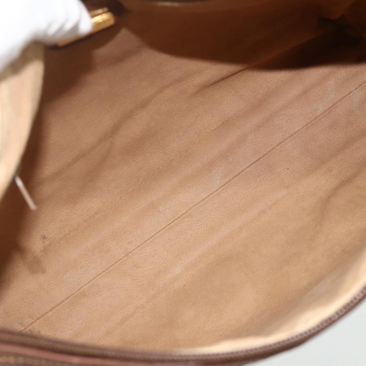 GUCCI GG Canvas Hand Bag Coated Canvas Brown Gold 002 58 0159 Auth 178806