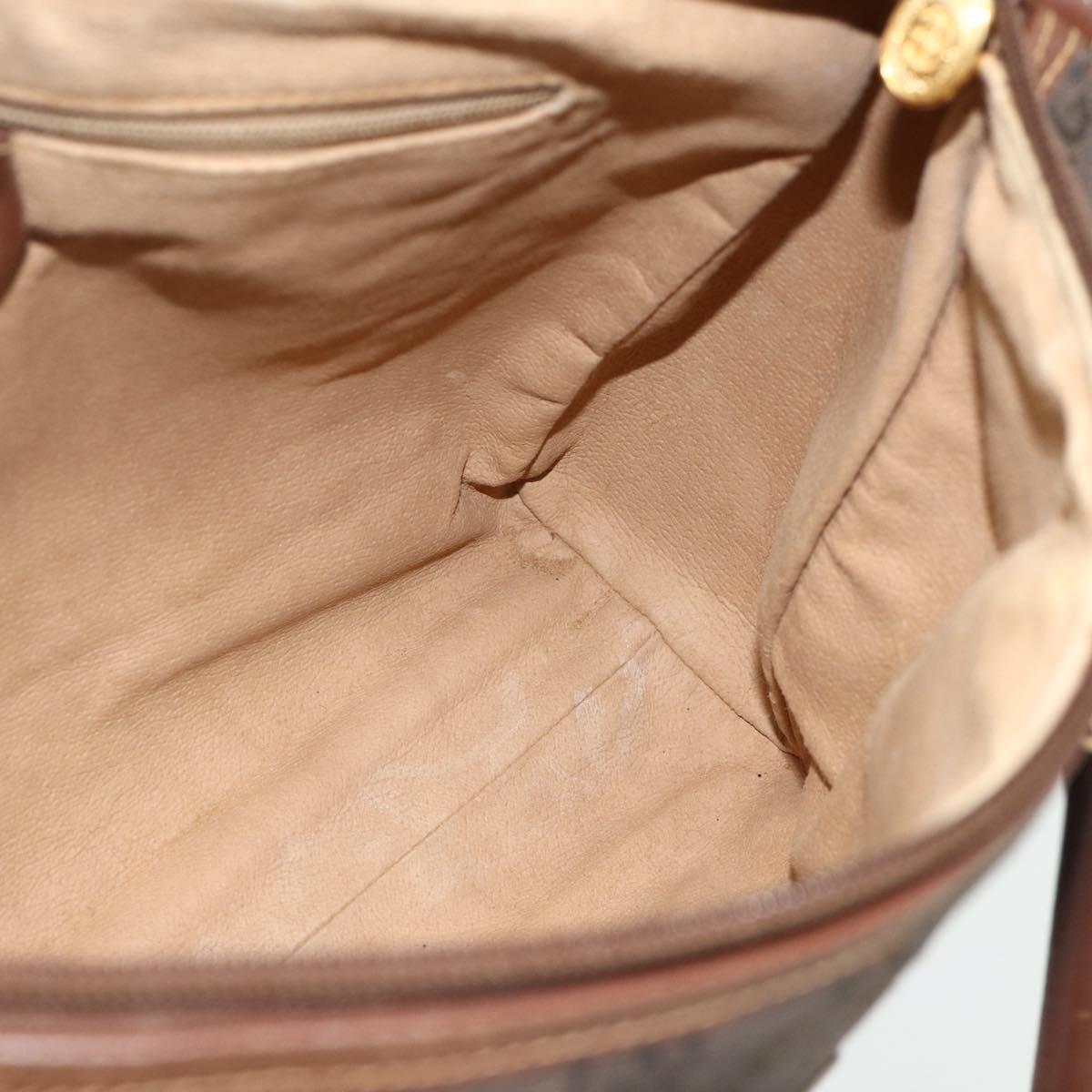 GUCCI GG Canvas Hand Bag Coated Canvas Brown Gold 002 58 0159 Auth 178806