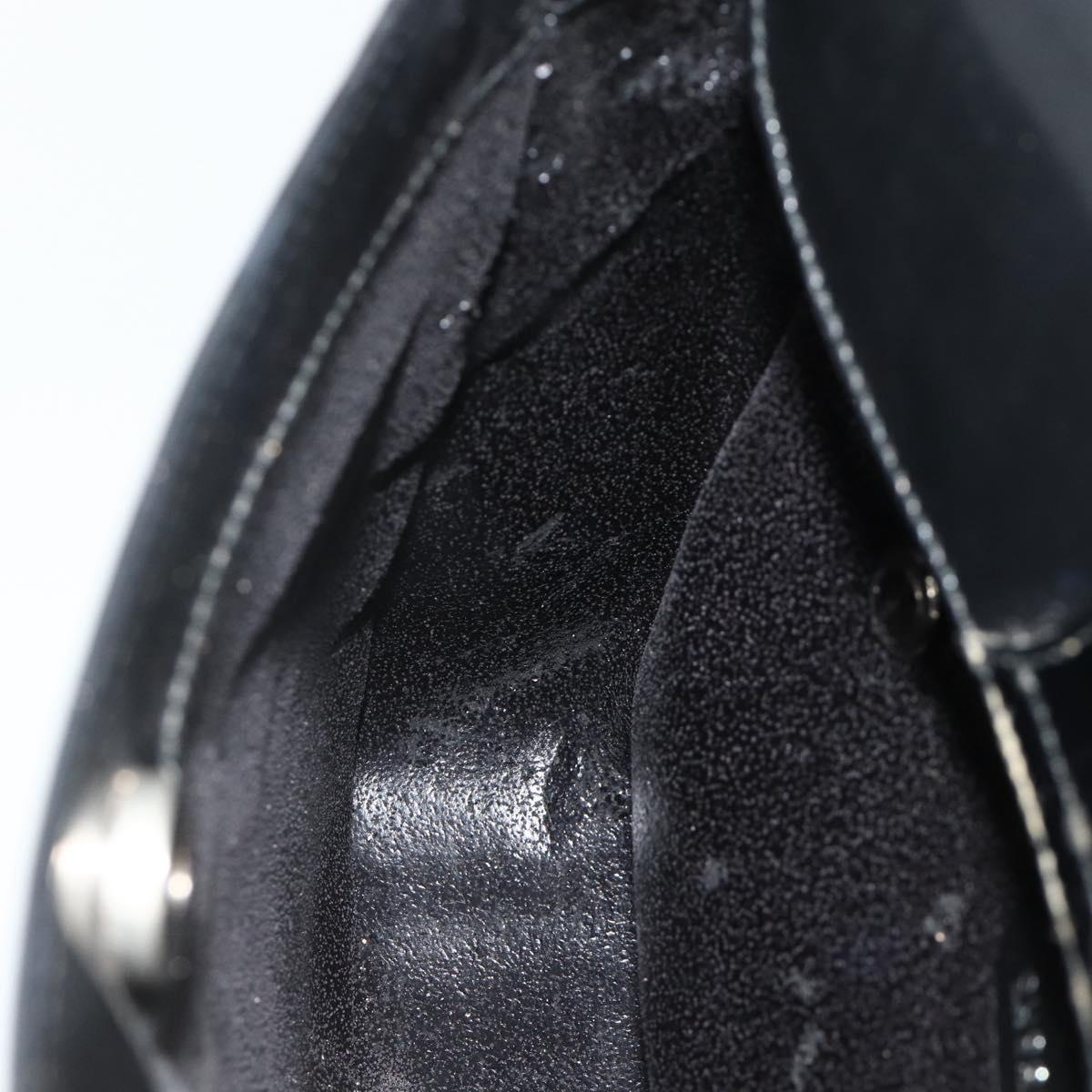 GUCCI Soho Shoulder Bag Patent Leather Black Silver 000 1013 0506 Auth 178814