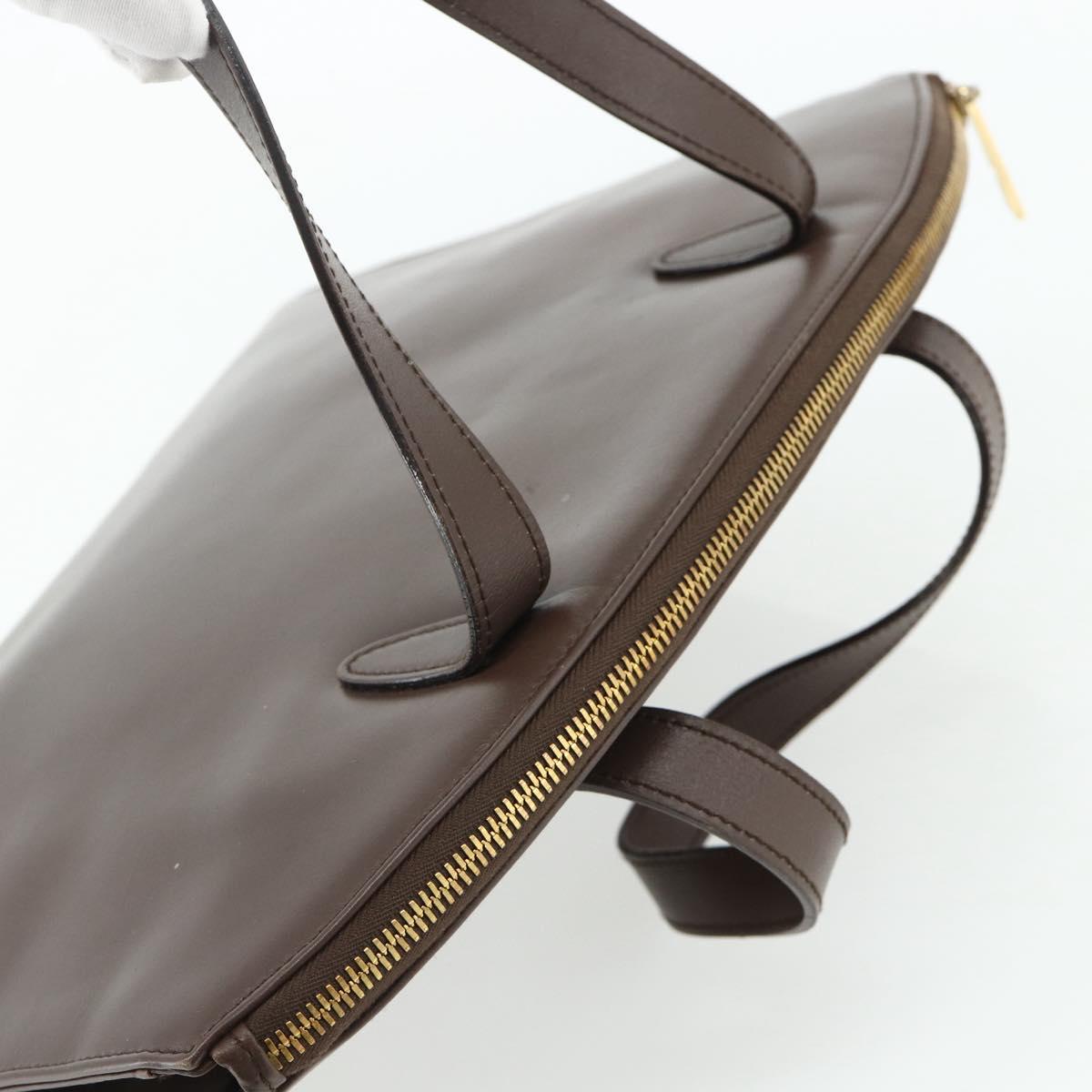 GUCCI Hand Bag Leather Brown Gold 000 1998 0570 Auth 178815