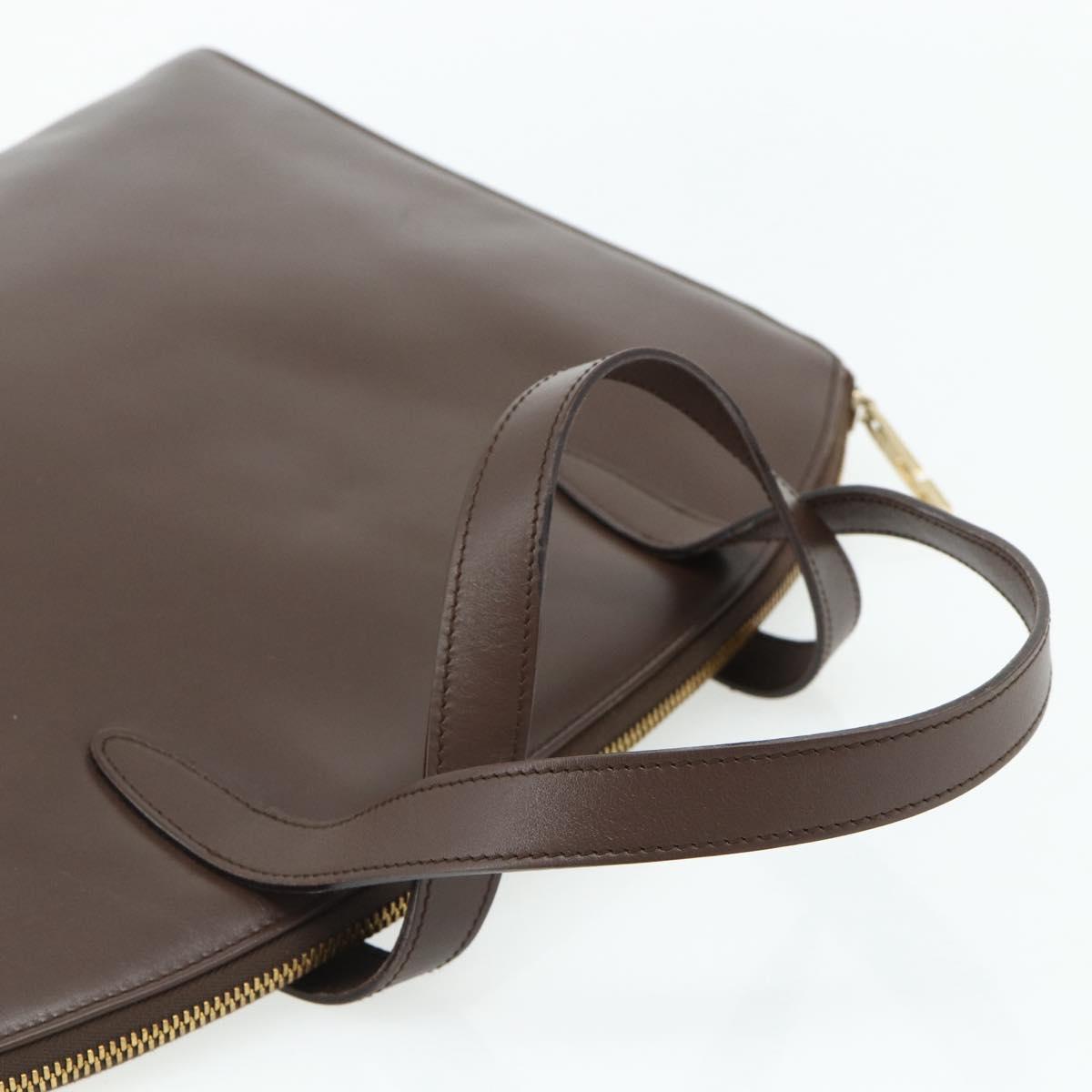 GUCCI Hand Bag Leather Brown Gold 000 1998 0570 Auth 178815