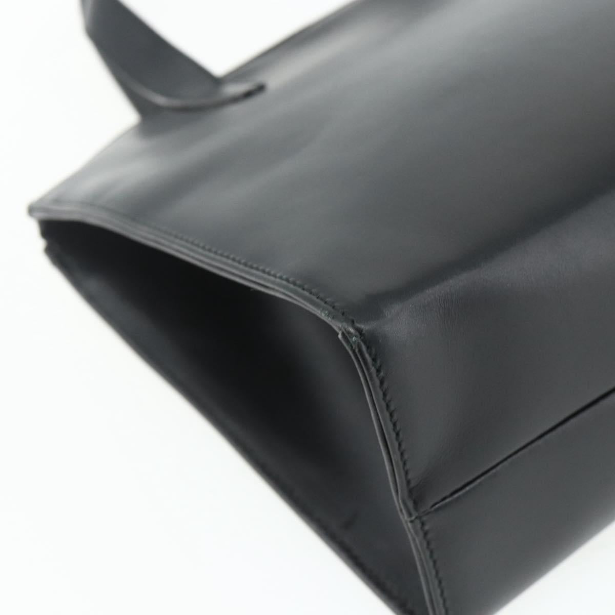 GUCCI Hand Bag Leather Black Gold 000 2058 0569 0 Auth 178820