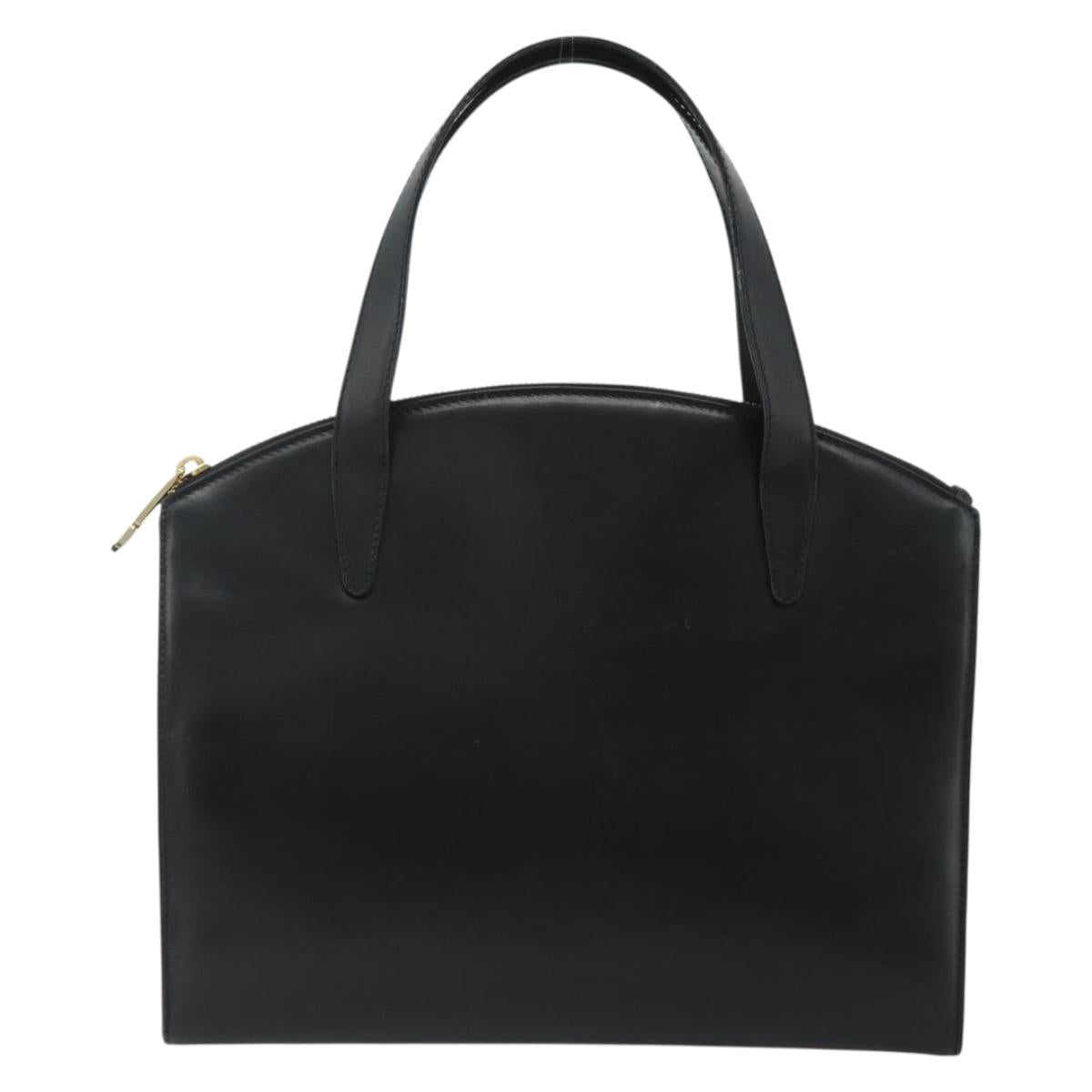 GUCCI Hand Bag Leather Black Gold 000 2058 0569 0 Auth 178820