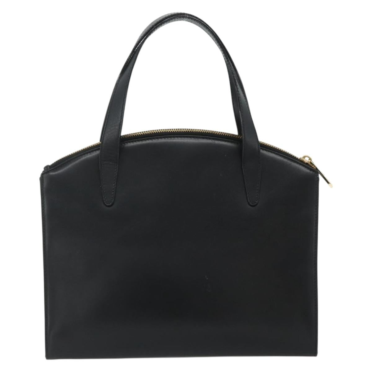 GUCCI Hand Bag Leather Black Gold 000 2058 0569 0 Auth 178820