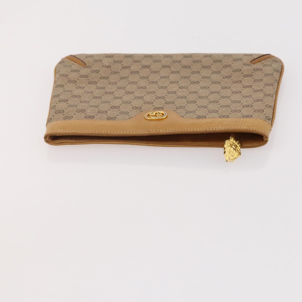GUCCI GG Supreme Micro GG Supreme Bag PVC 5 Set Beige Navy Auth 178838