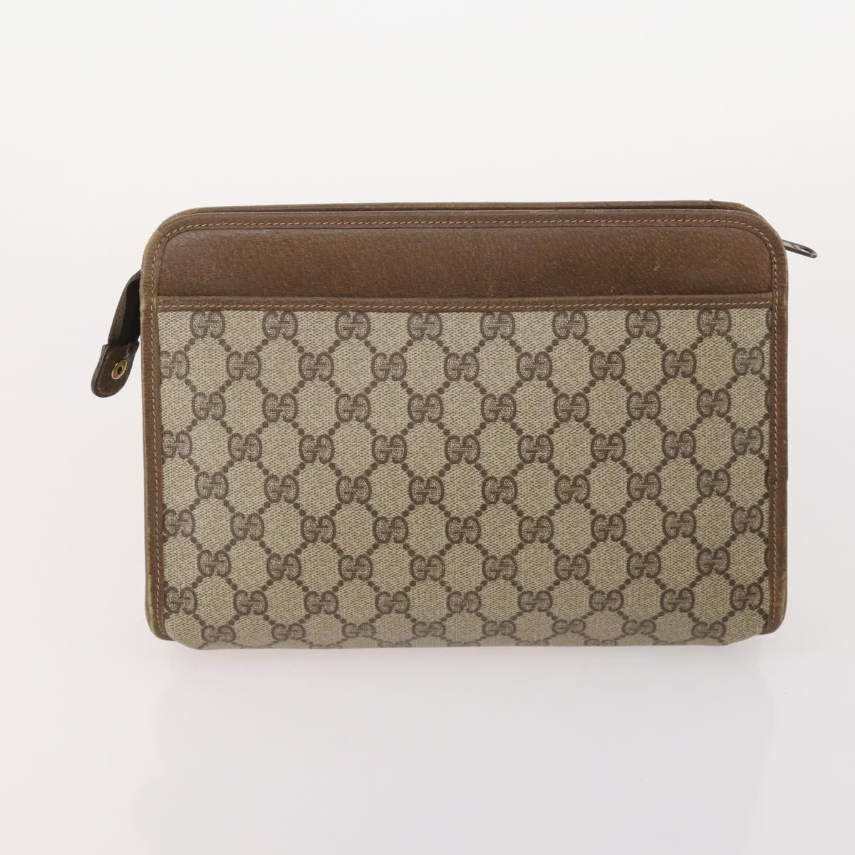 GUCCI GG Supreme Micro GG Supreme Bag PVC 5 Set Beige Navy Auth 178838