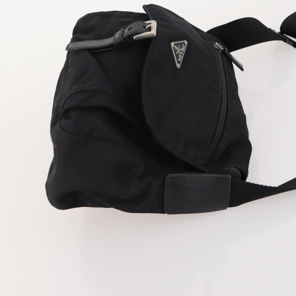 PRADA Hand Bag Nylon 4 Set Black Silver Green Auth 178840