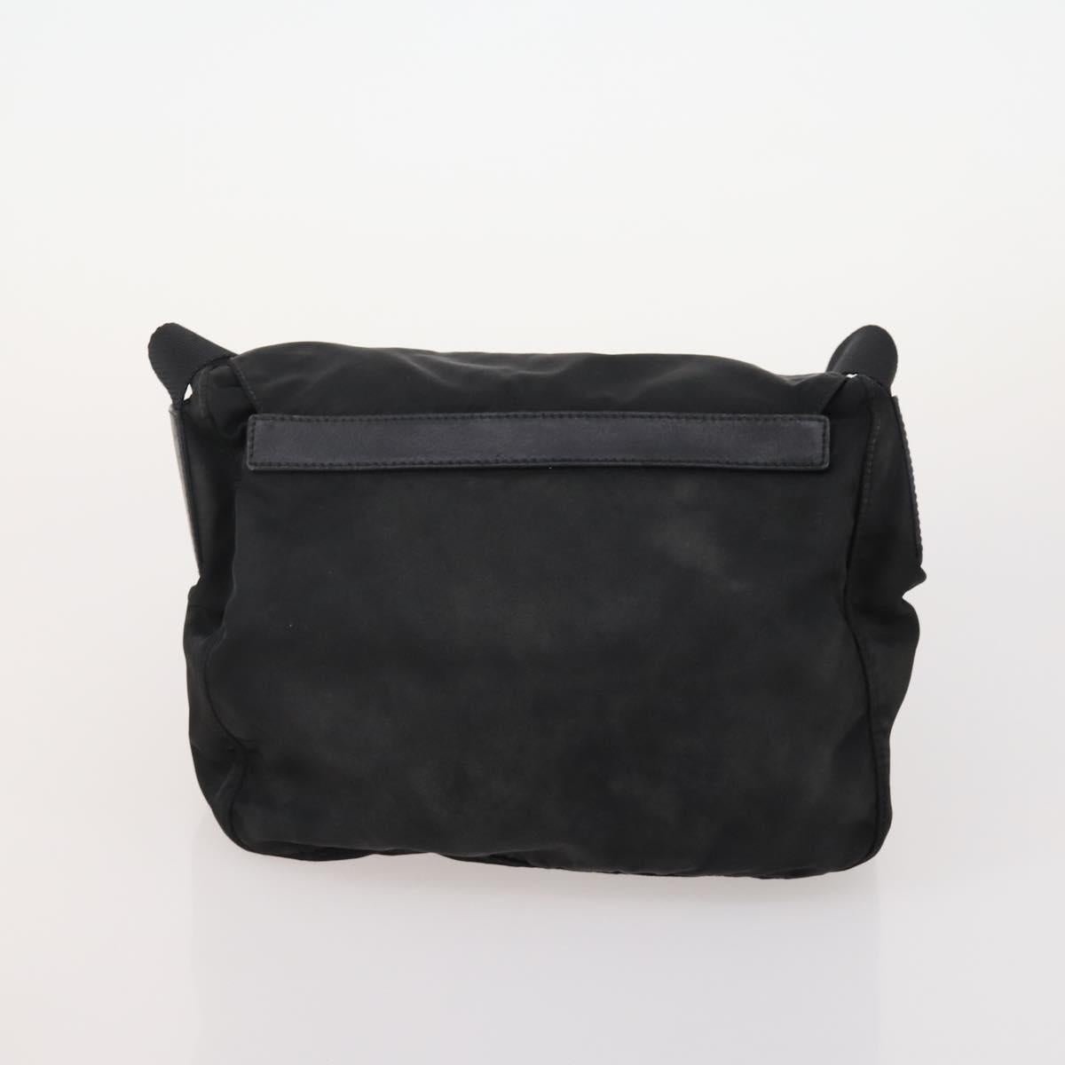 PRADA Shoulder Bag Nylon 4 Set Black Khaki Auth 178841