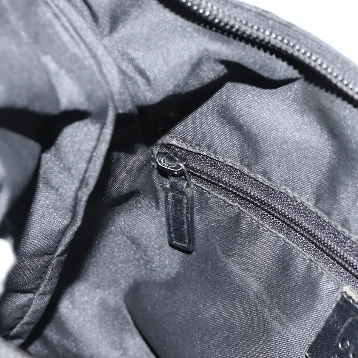 GUCCI GG Canvas Shoulder Bag Nylon Black Silver 01 3386 Auth 178845