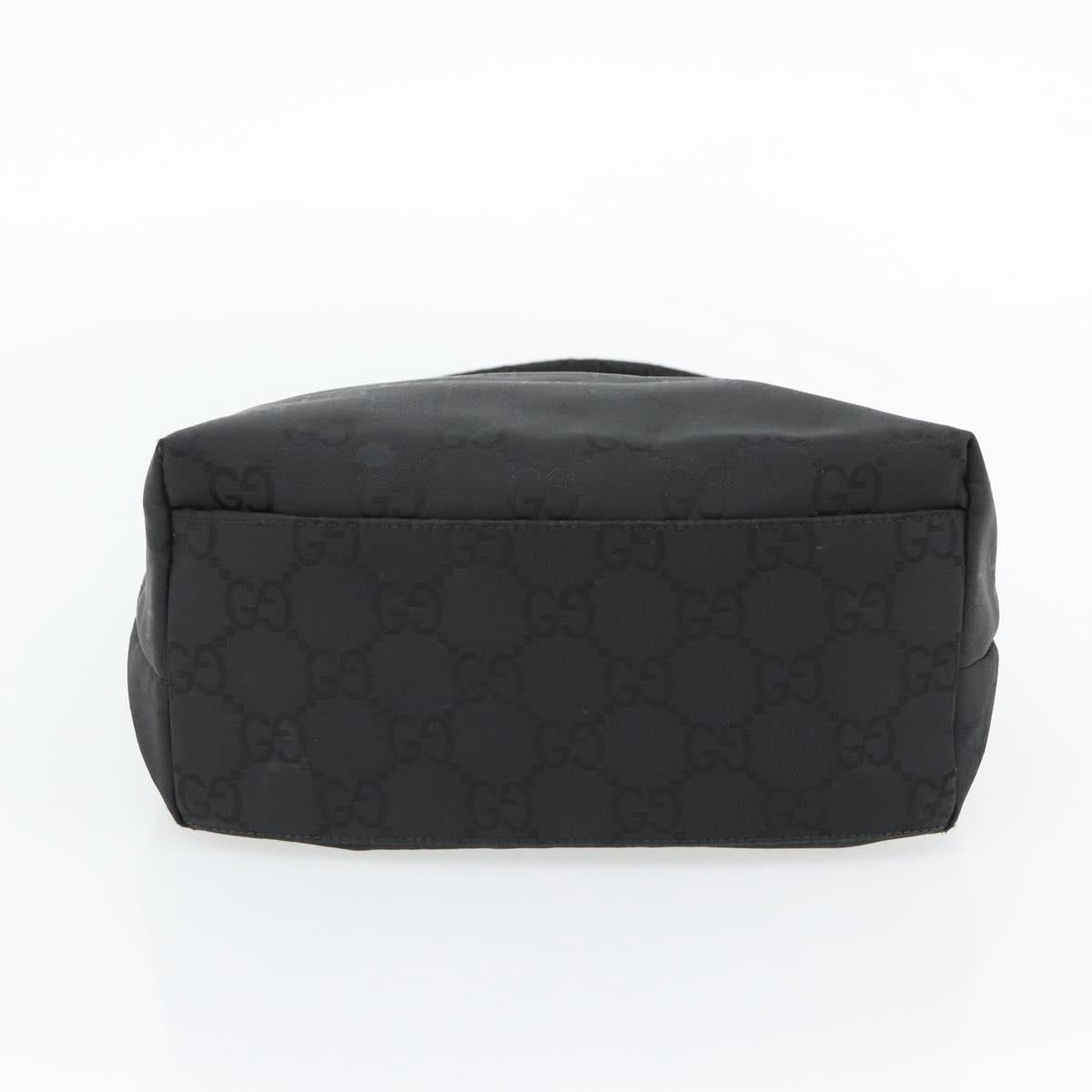 GUCCI GG Canvas Shoulder Bag Nylon Black Silver 01 3386 Auth 178845