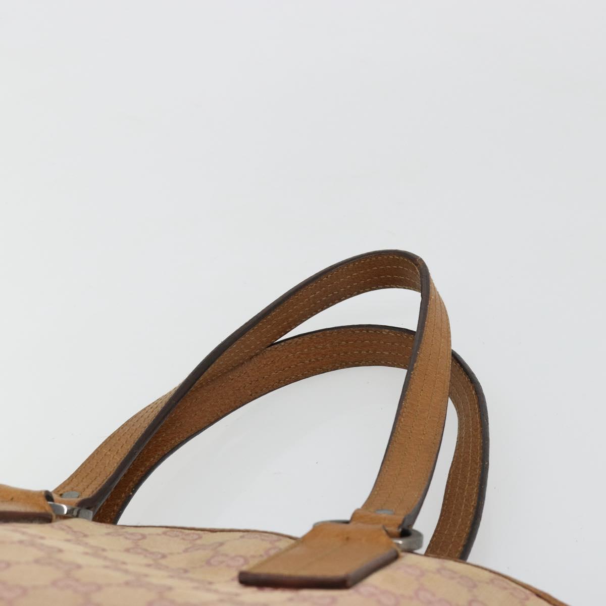 GUCCI GG Canvas Tote Bag Pink Silver 113019 Auth 178848