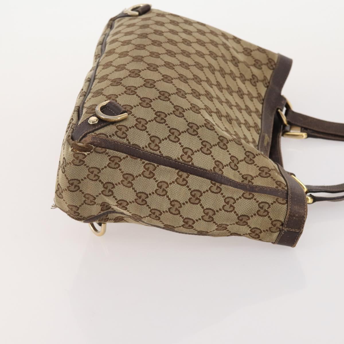 GUCCI GG Canvas Tote Bag 4 Set Navy Beige Auth 178851