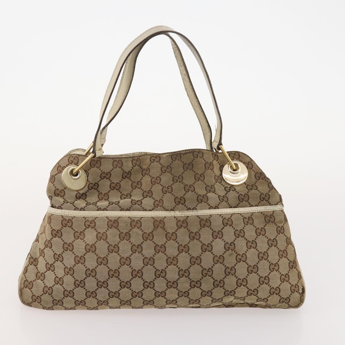 GUCCI GG Canvas Tote Bag 4 Set Navy Beige Auth 178851