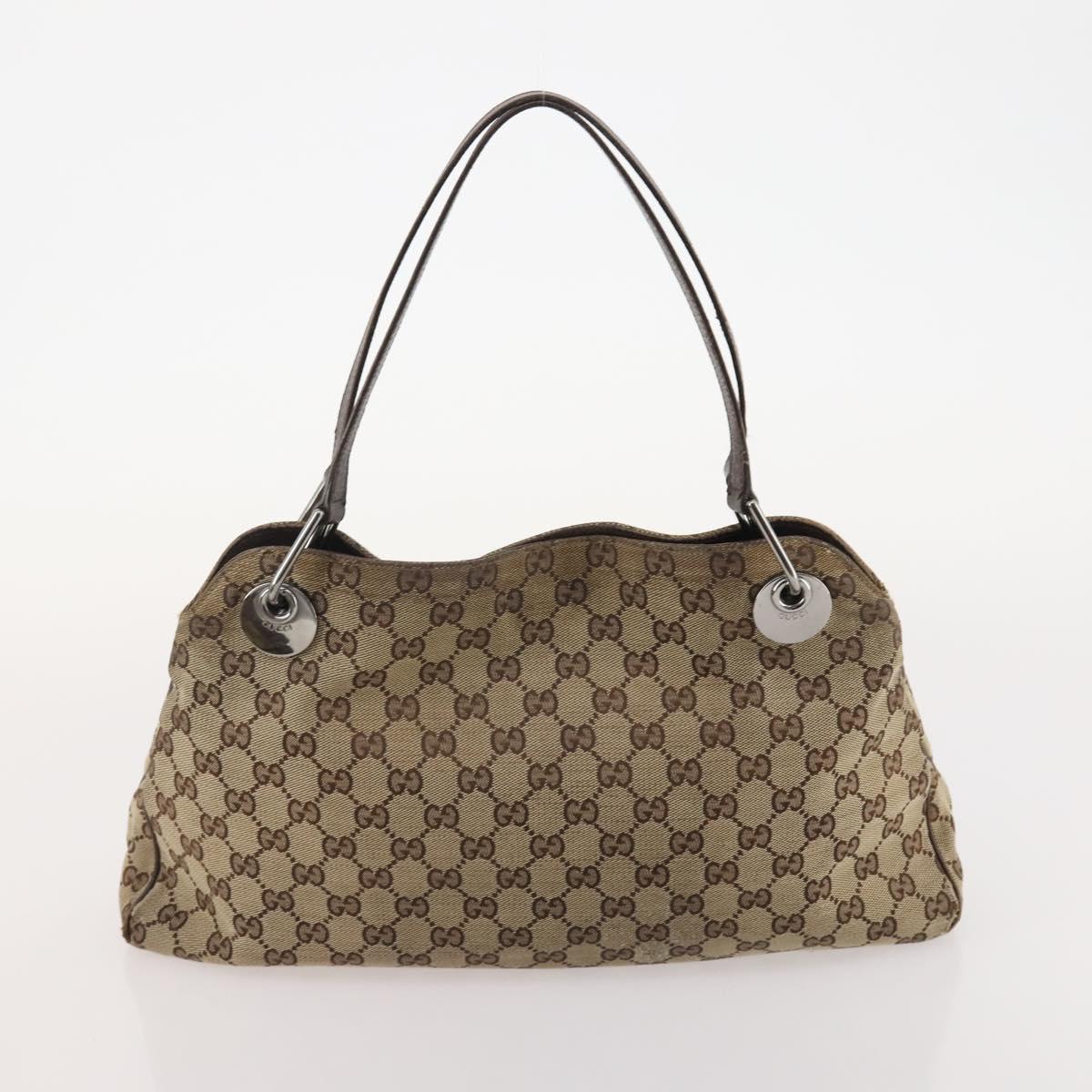 GUCCI GG Canvas Tote Bag 4 Set Navy Beige Auth 178851