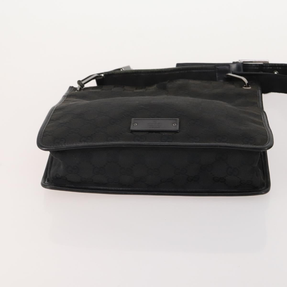 GUCCI GG Canvas Shoulder Bag 4 Set Black Beige Auth 178854