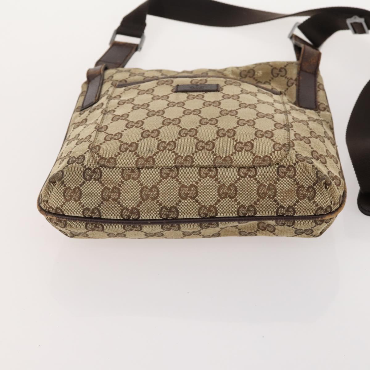 GUCCI GG Canvas Shoulder Bag 4 Set Black Beige Auth 178854