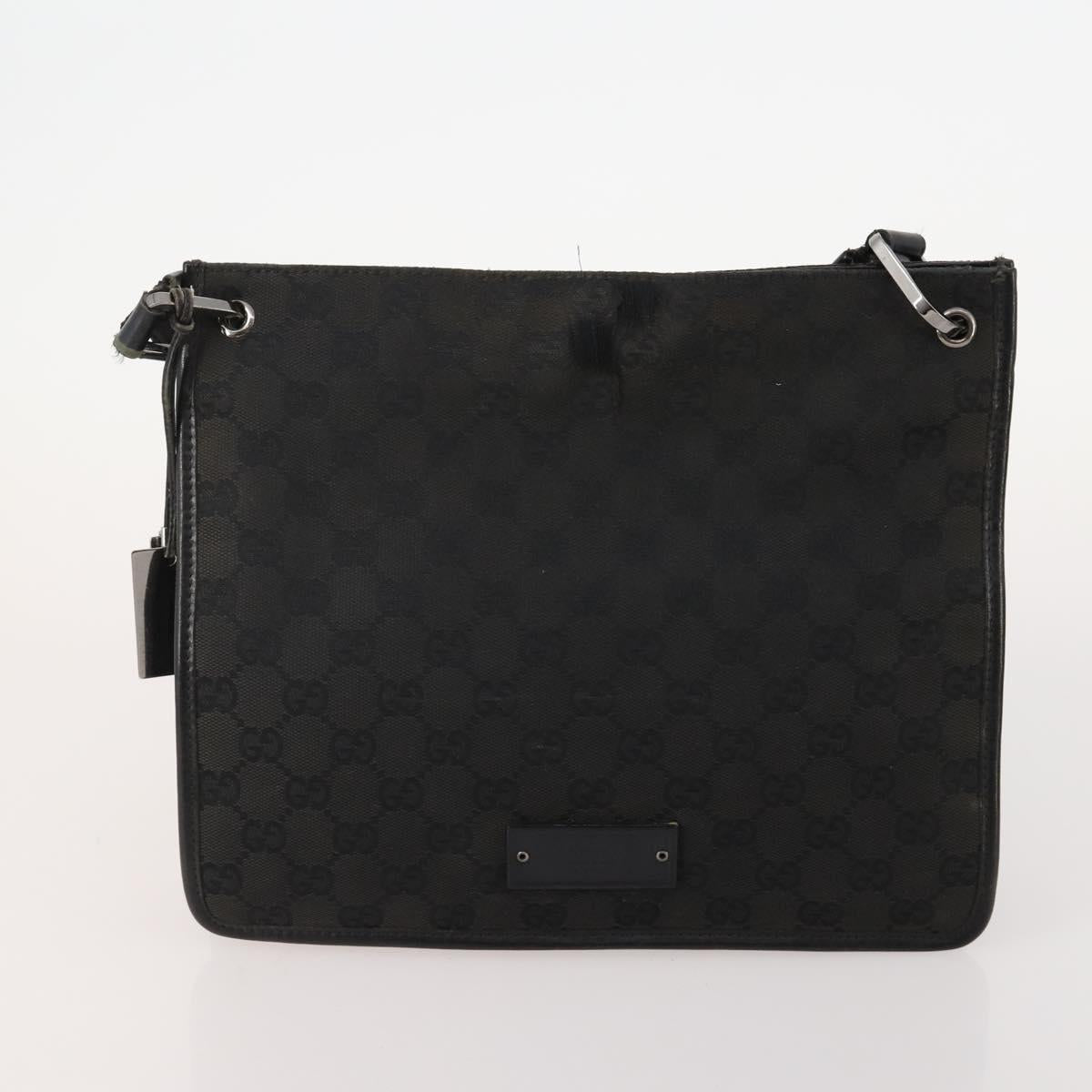 GUCCI GG Canvas Shoulder Bag 4 Set Black Beige Auth 178854