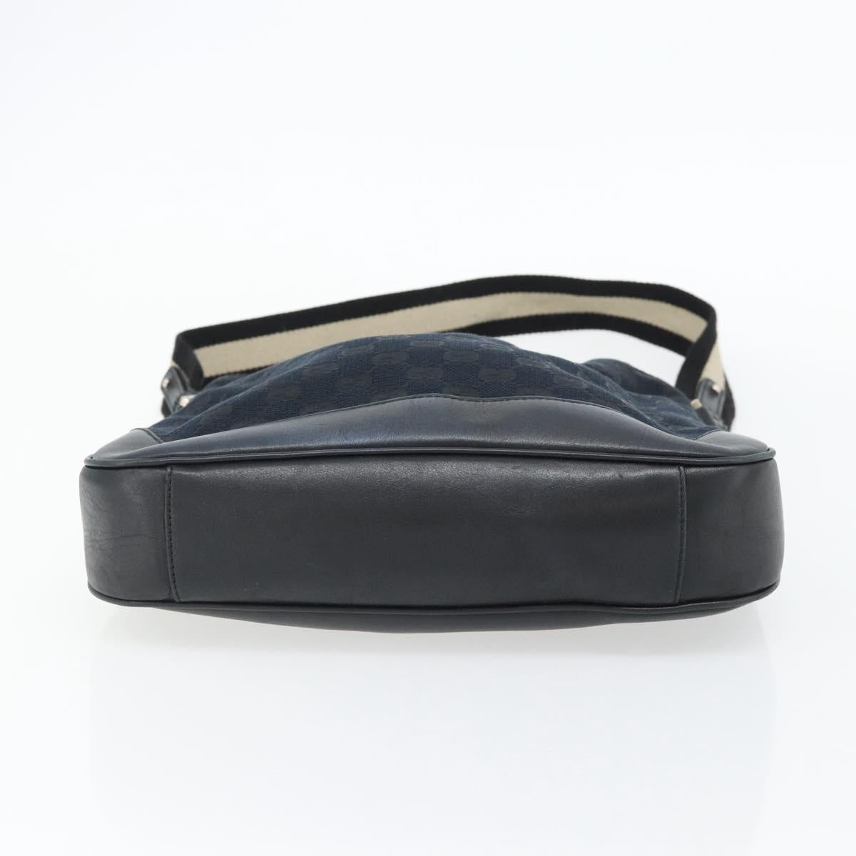 GUCCI GG Canvas Bamboo Shoulder Bag 2way Black Silver 001 4095 Auth 178867