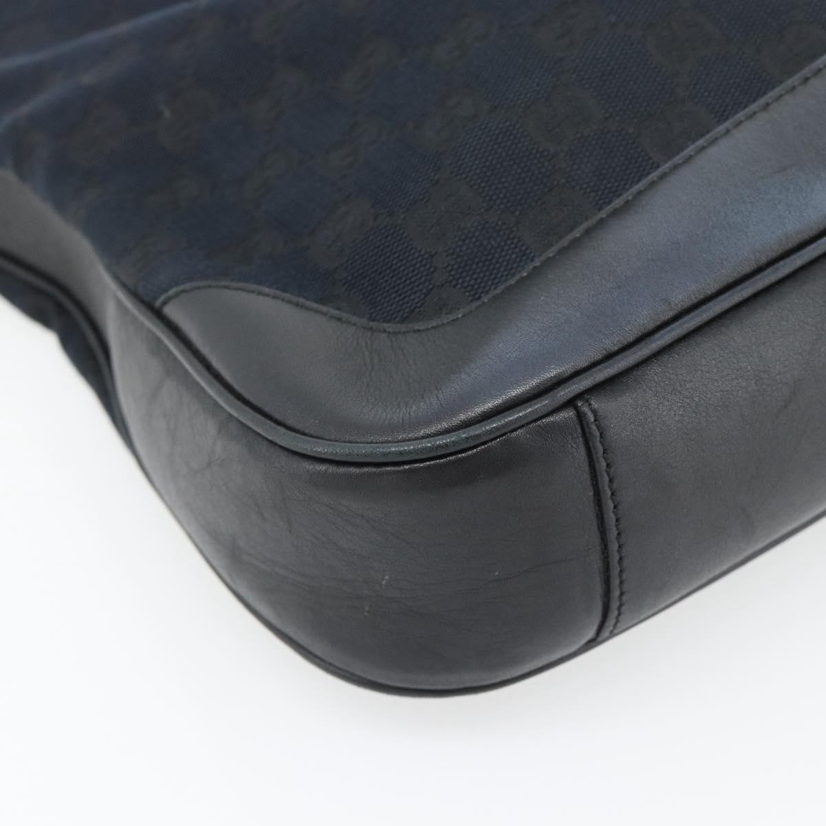 GUCCI GG Canvas Bamboo Shoulder Bag 2way Black Silver 001 4095 Auth 178867
