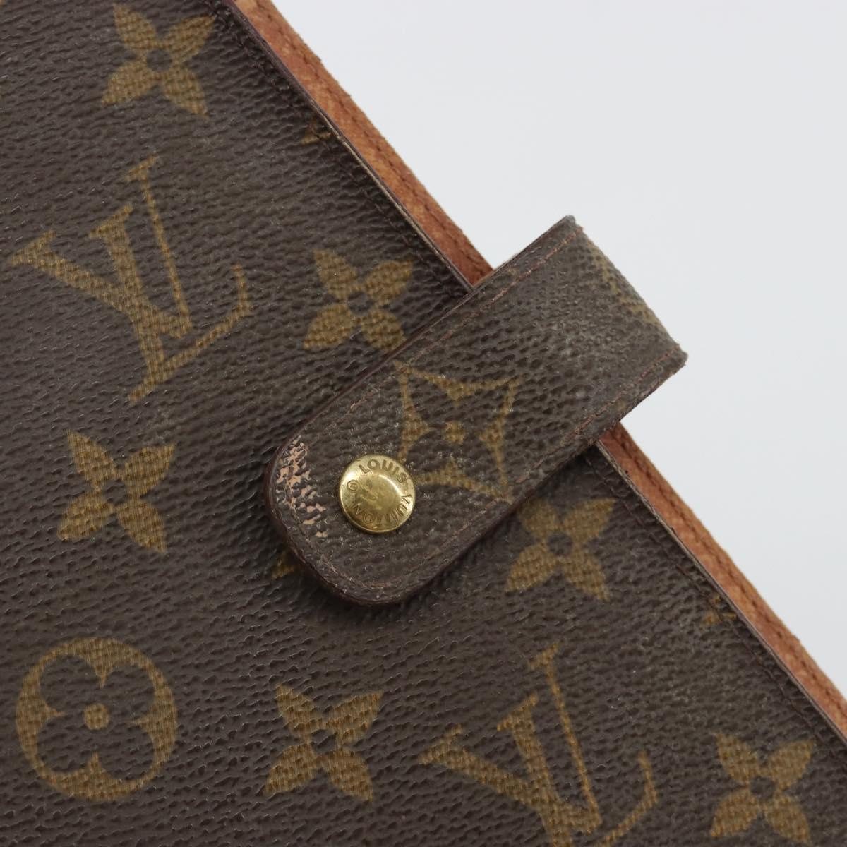 LOUIS VUITTON Monogram Agenda MM Day Planner Cover R20105 LV Auth 178870