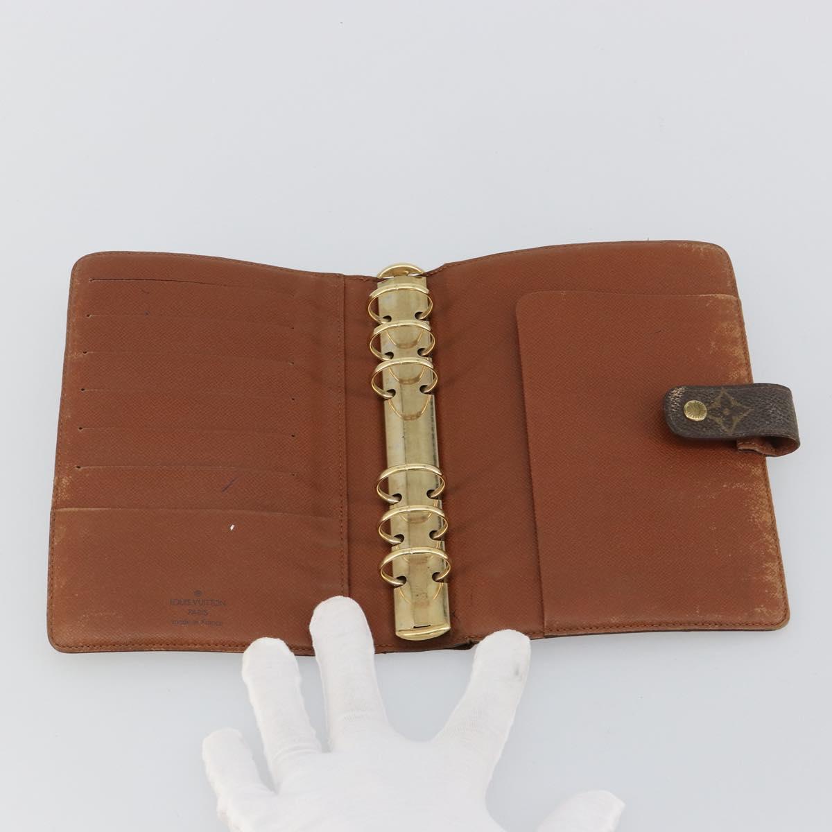 LOUIS VUITTON Monogram Agenda MM Day Planner Cover R20105 LV Auth 178870