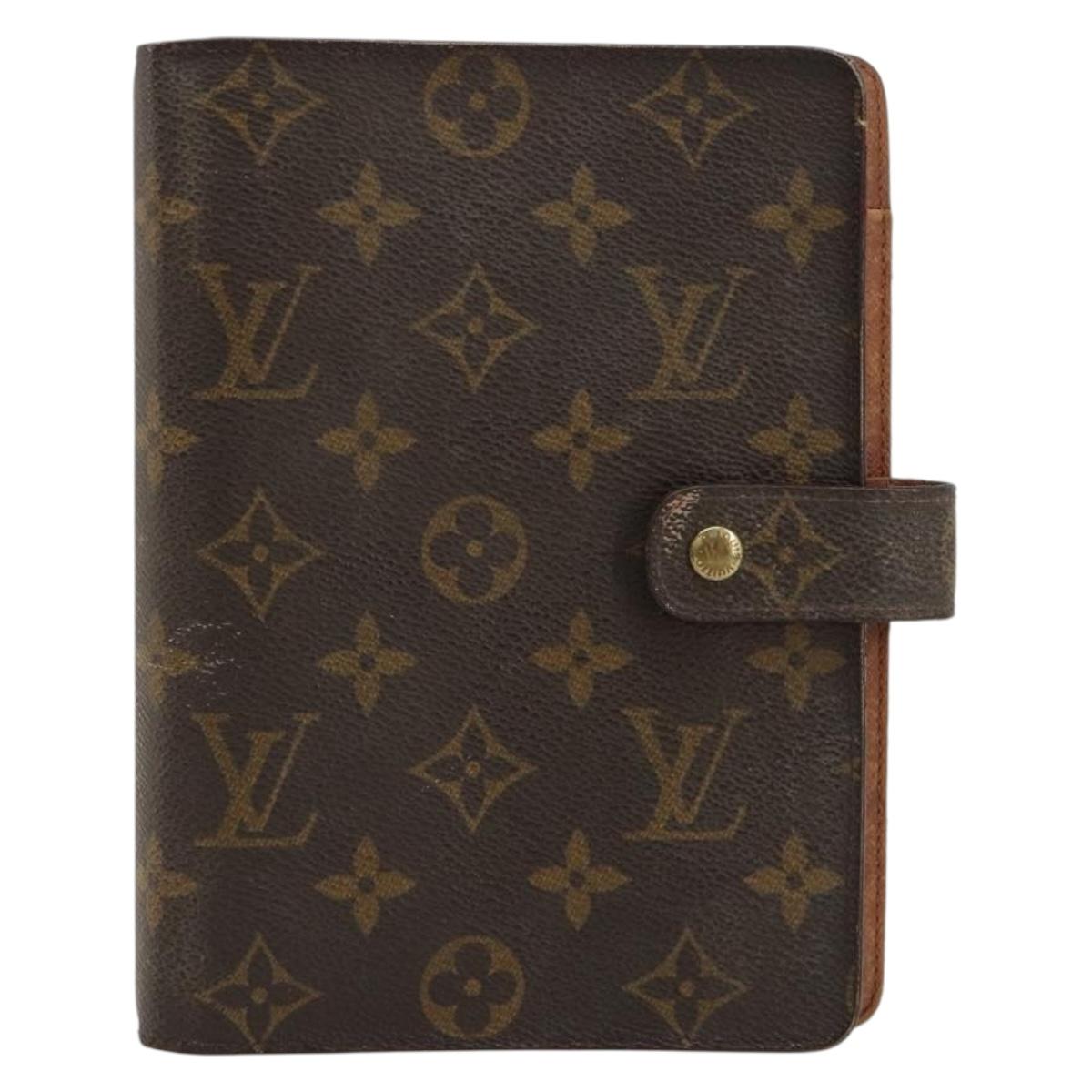 LOUIS VUITTON Monogram Agenda MM Day Planner Cover R20105 LV Auth 178870