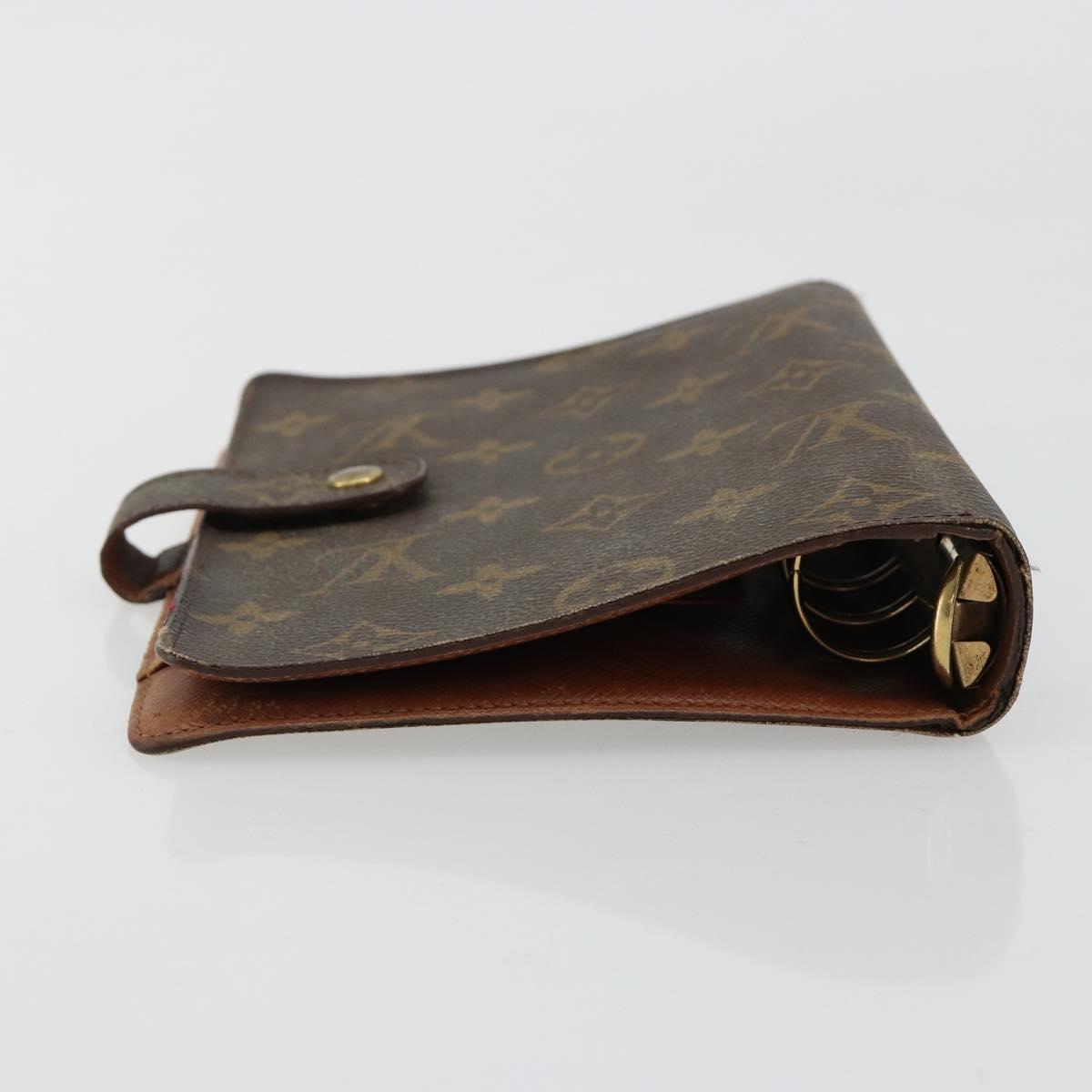 LOUIS VUITTON Monogram Agenda MM Day Planner Cover R20105 LV Auth 178870